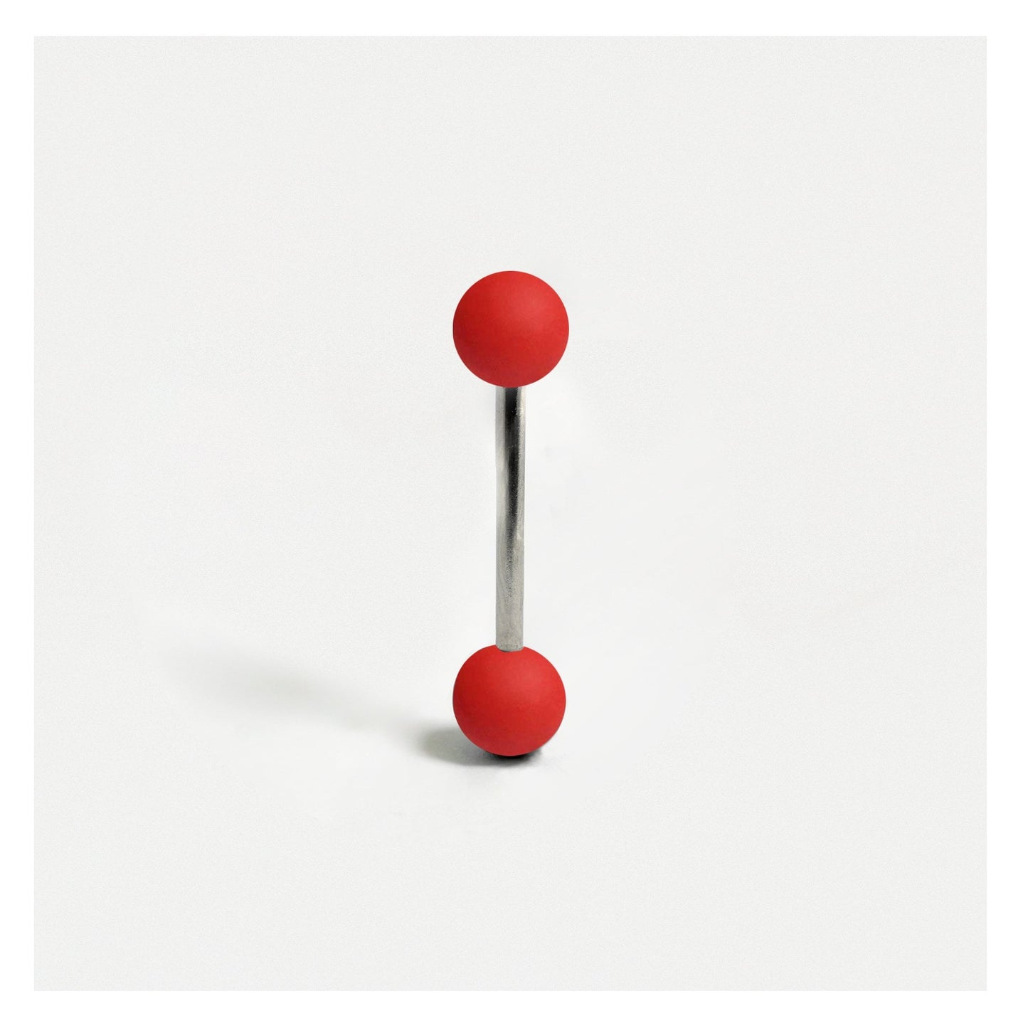 Steel Barbell with Matte Finish Acrylic Balls