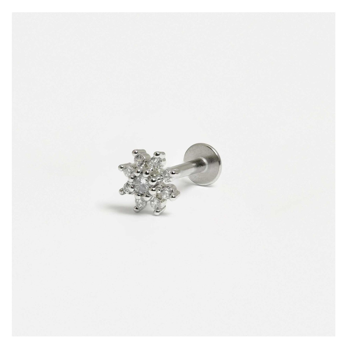 Steel Daphne Flower Labret