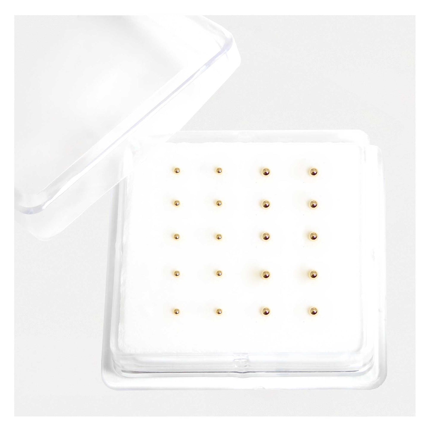 Gold Plated Silver Ball Nose Pins - Various Sizes