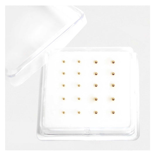Gold Plated Silver Ball Nose Pins - Various Sizes