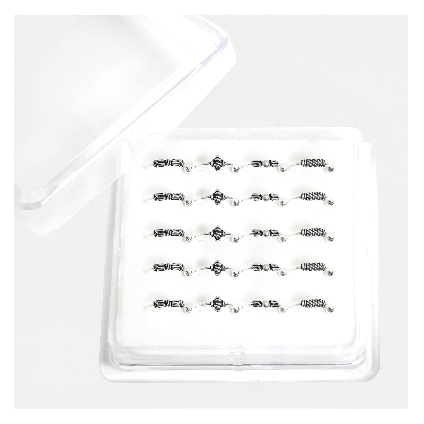 Silver Bali Style Nose Ring - 10mm