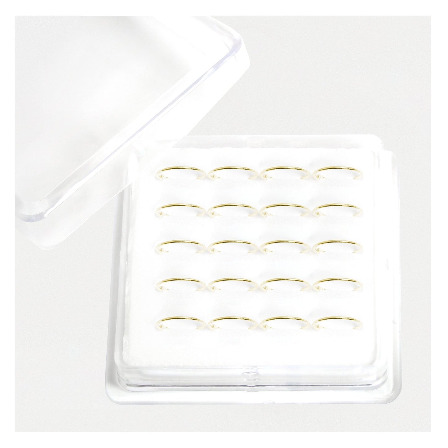 Gold Plated Silver Plain Nose Ring - 8mm & 10mm