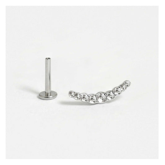Steel Celestial Curve Labret - Internally Threaded