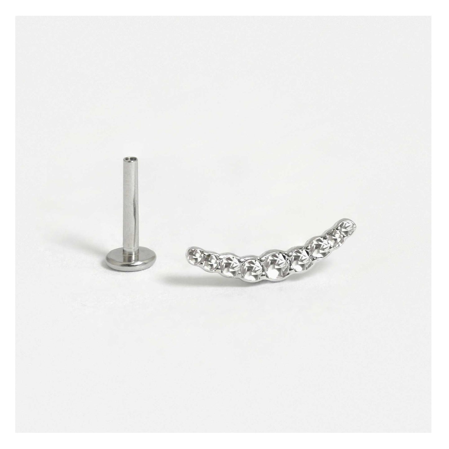 Steel Celestial Curve Labret - Internally Threaded