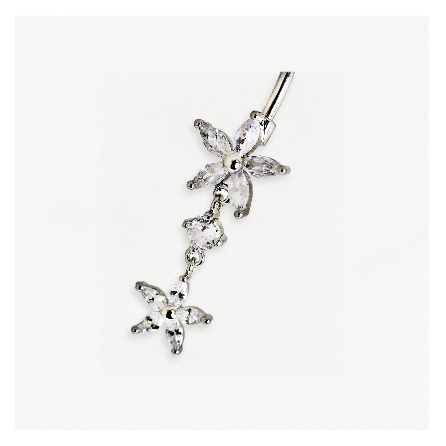 Belly Bar with Dangly Flowers