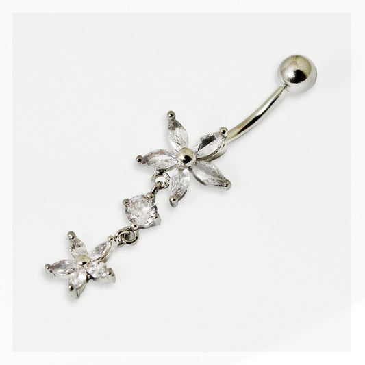 Belly Bar with Dangly Flowers