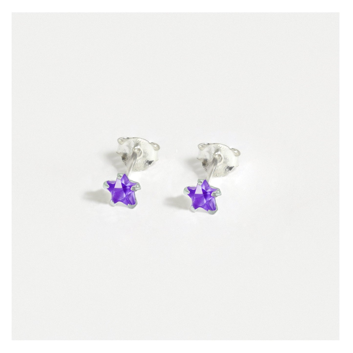 Silver Tiny CZ Stardust Ear Studs