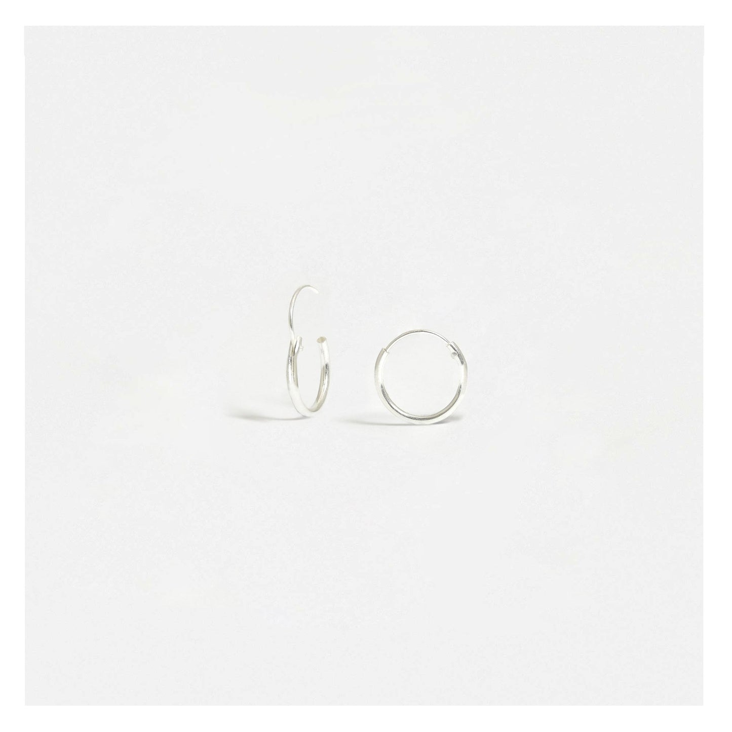 Silver Hoop Earrings 8 - 16mm