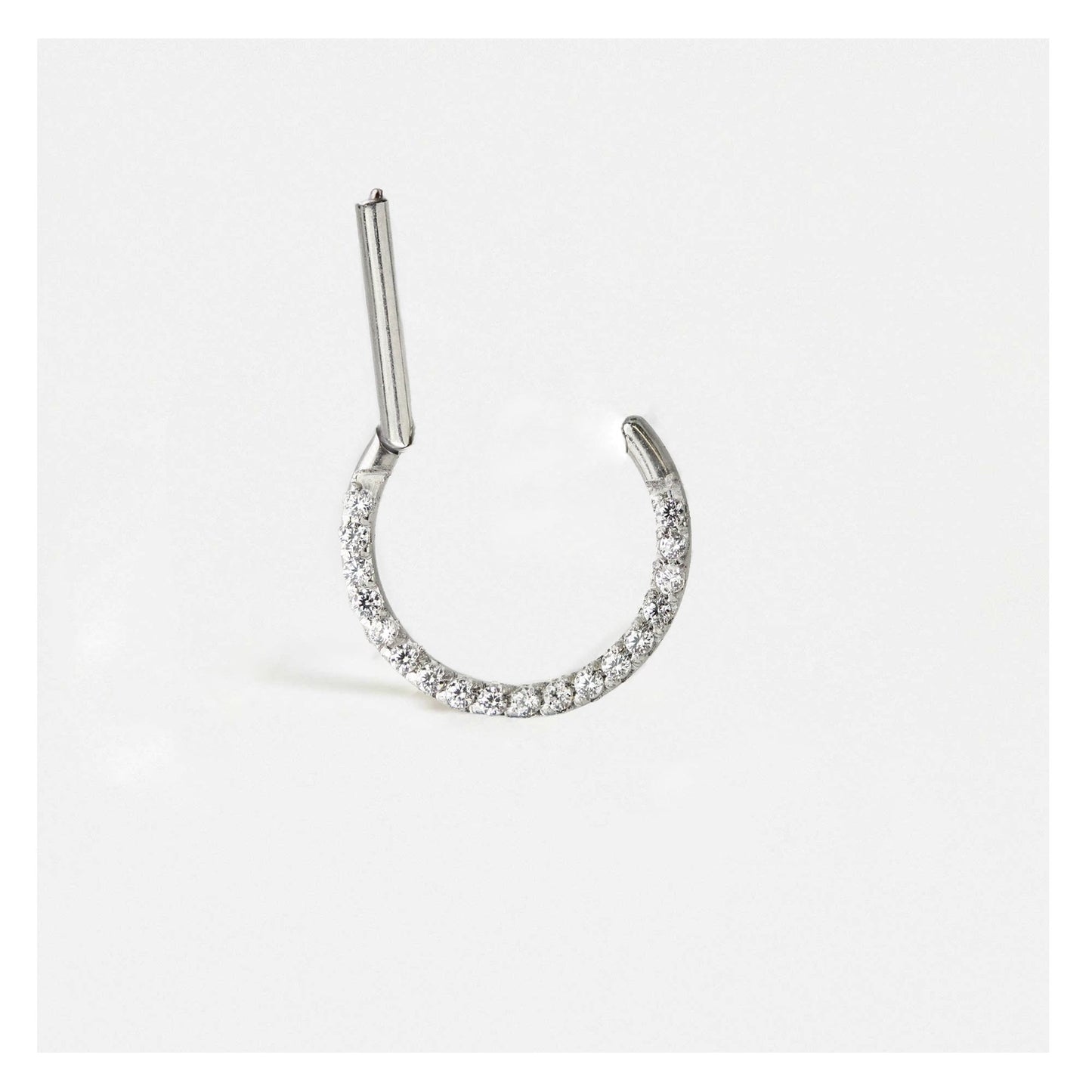 Steel Diamante D Hinged Segment Ring - 1.2mm