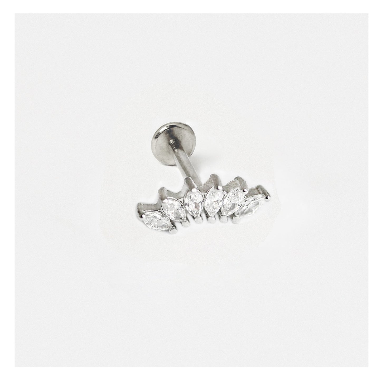 Steel Marquis Majesty Flat Back Stud - Internally Threaded