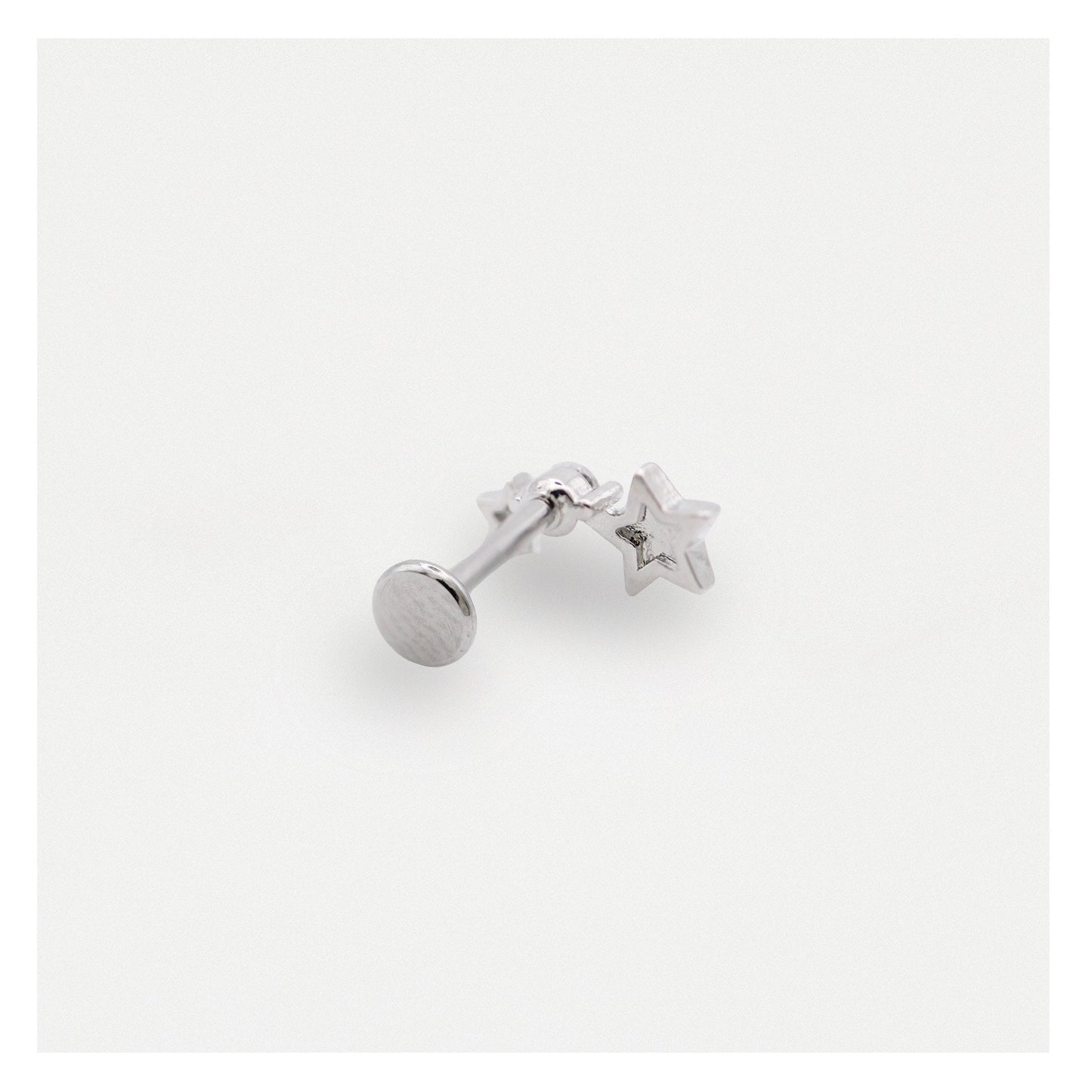 Steel Gypsy Star Labret - internally threaded