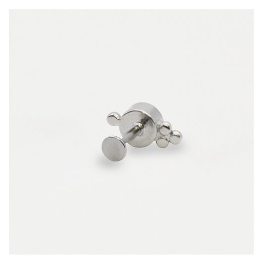 Steel Labret with Bezel Trinity - Internally Threaded