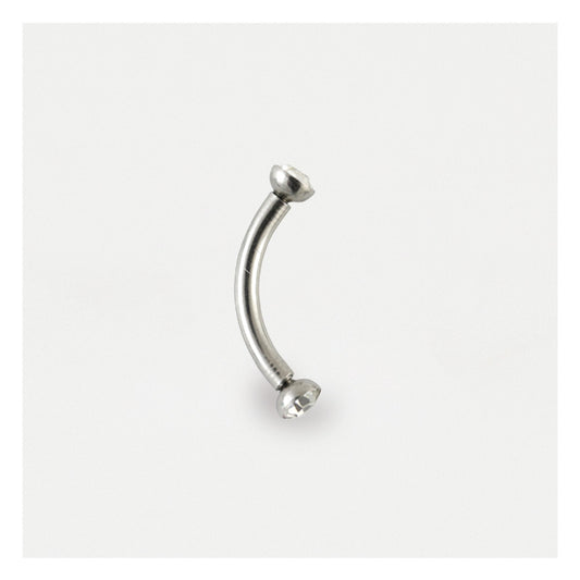 Steel Jewelled Curved Barbell - 1.2mm