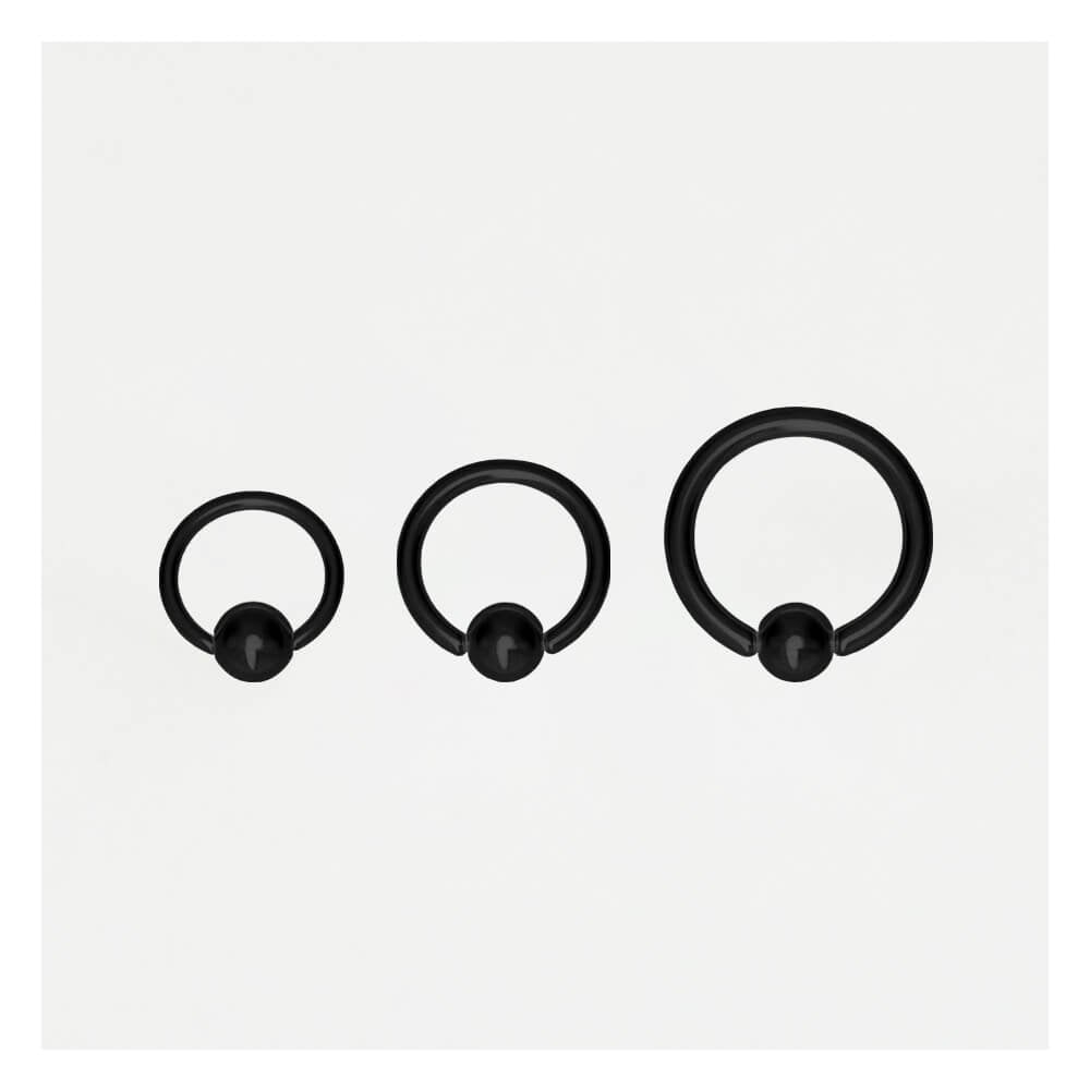Black PVD Steel Ball Closure Ring (BCR) - 1.2mm