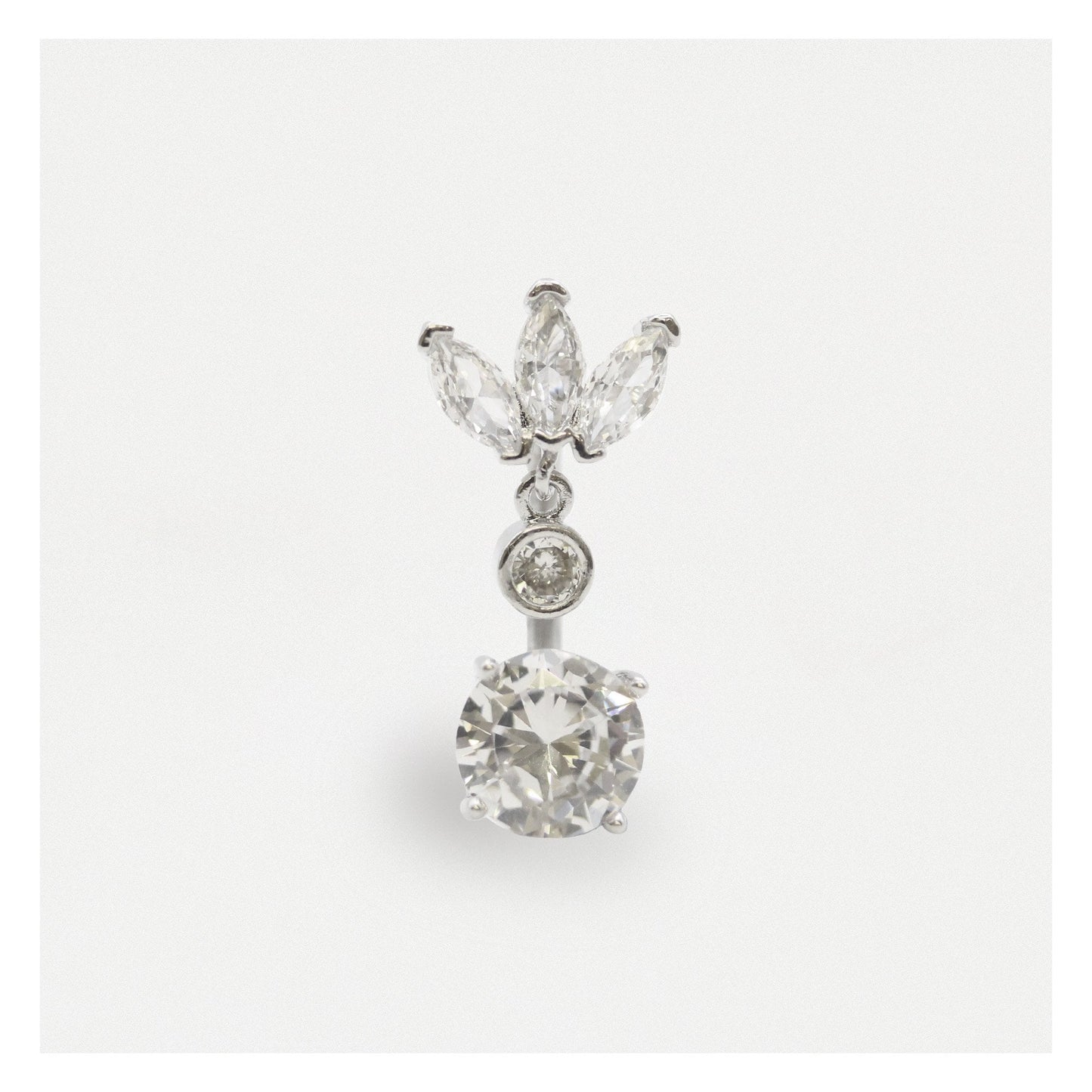Steel Tiara Treasure Belly Bar