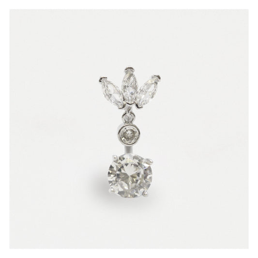 Steel Tiara Treasure Belly Bar