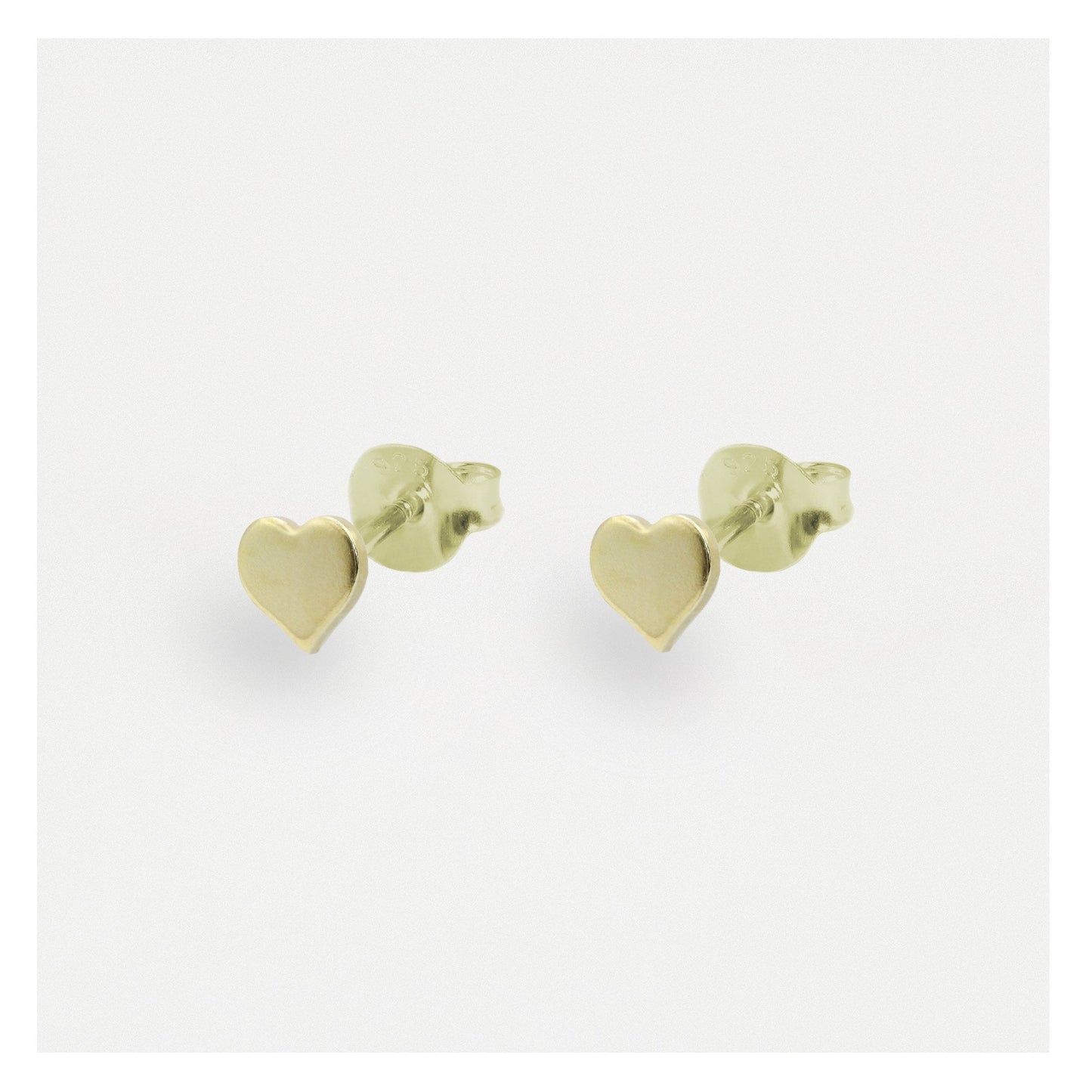 Silver Classic Heart Stud Earrings