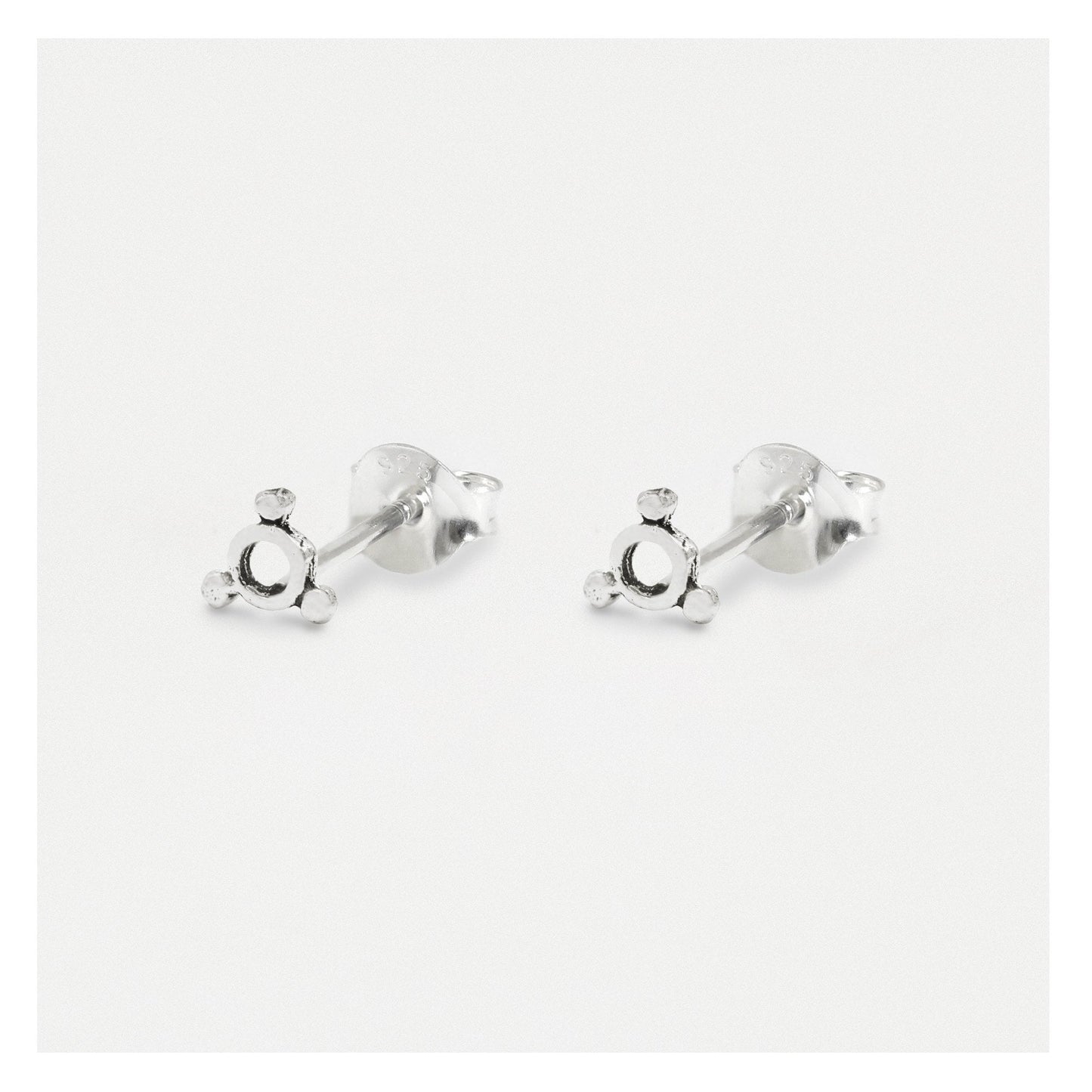 Silver Trio Orbit Studs