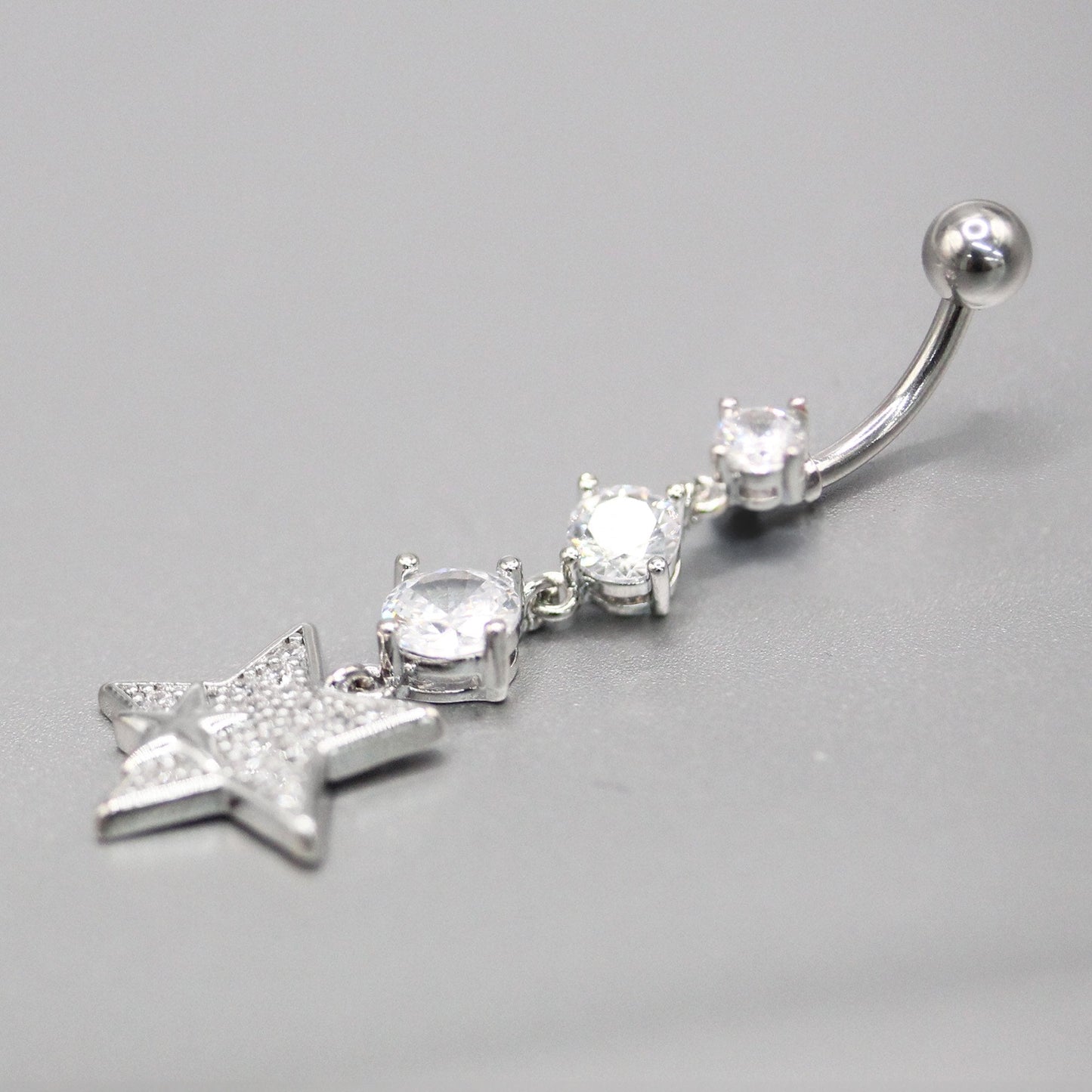 Steel Dangley Star Belly Bar