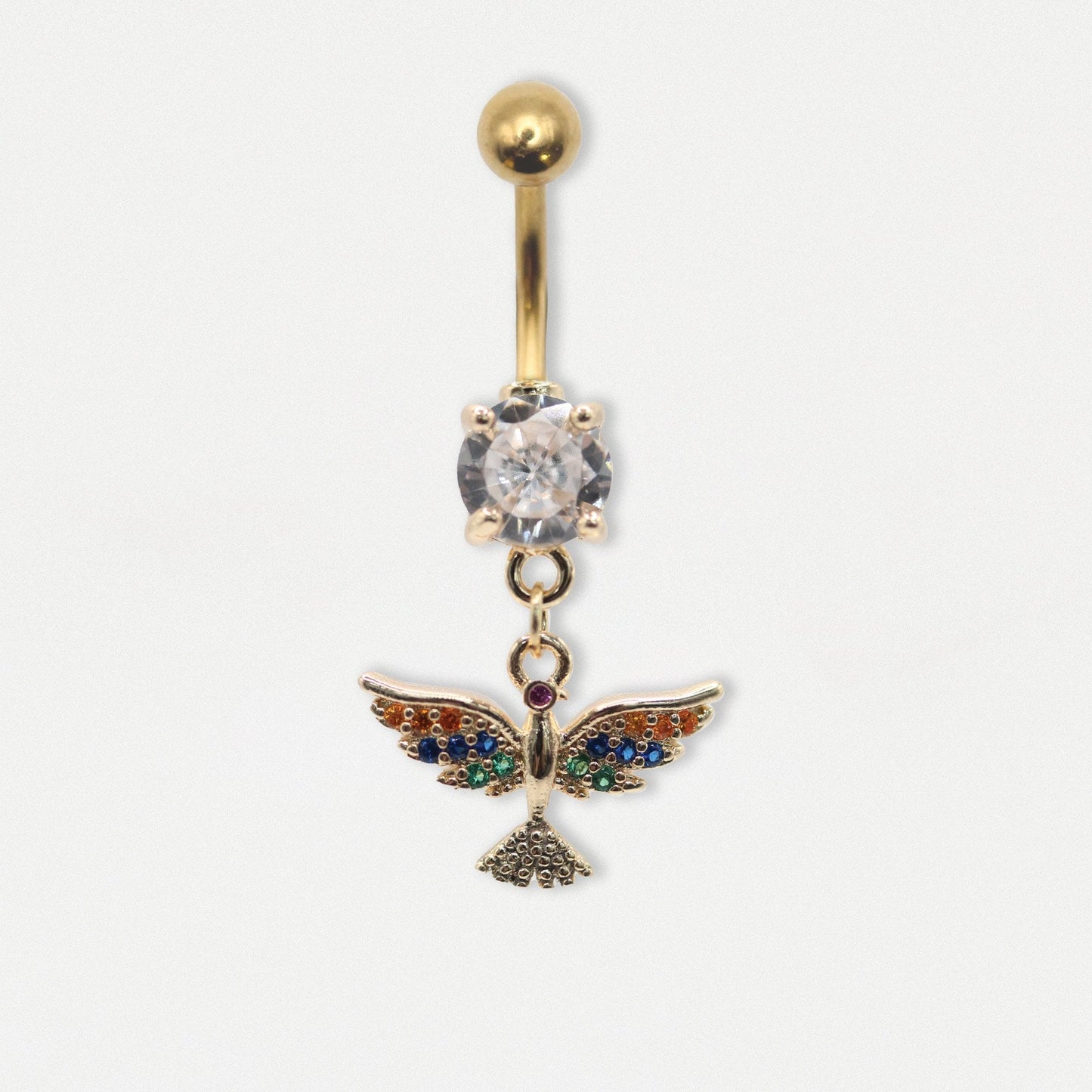 Gold PVD Steel Majesty Eagle Belly Bar