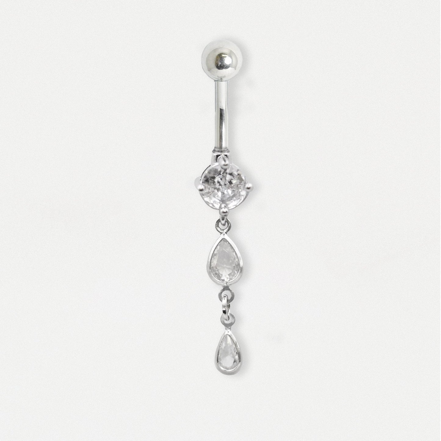 Steel Teardrop Dangley Belly Bar