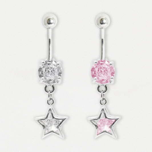 Steel Gem Star Belly Bar