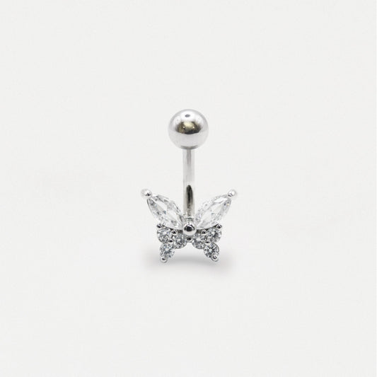 Steel Baby Butterfly Navel Bar