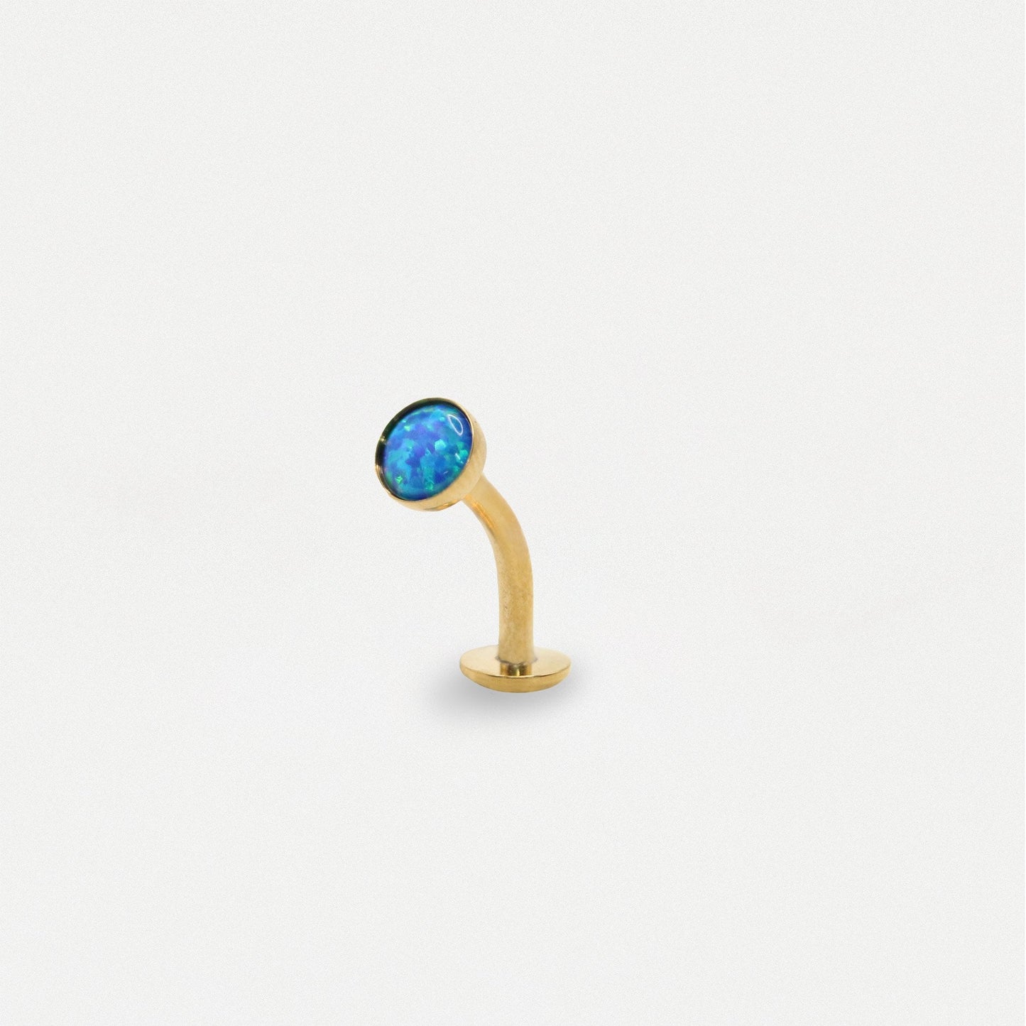 Gold PVD Titanium Opal Floating Belly Bar