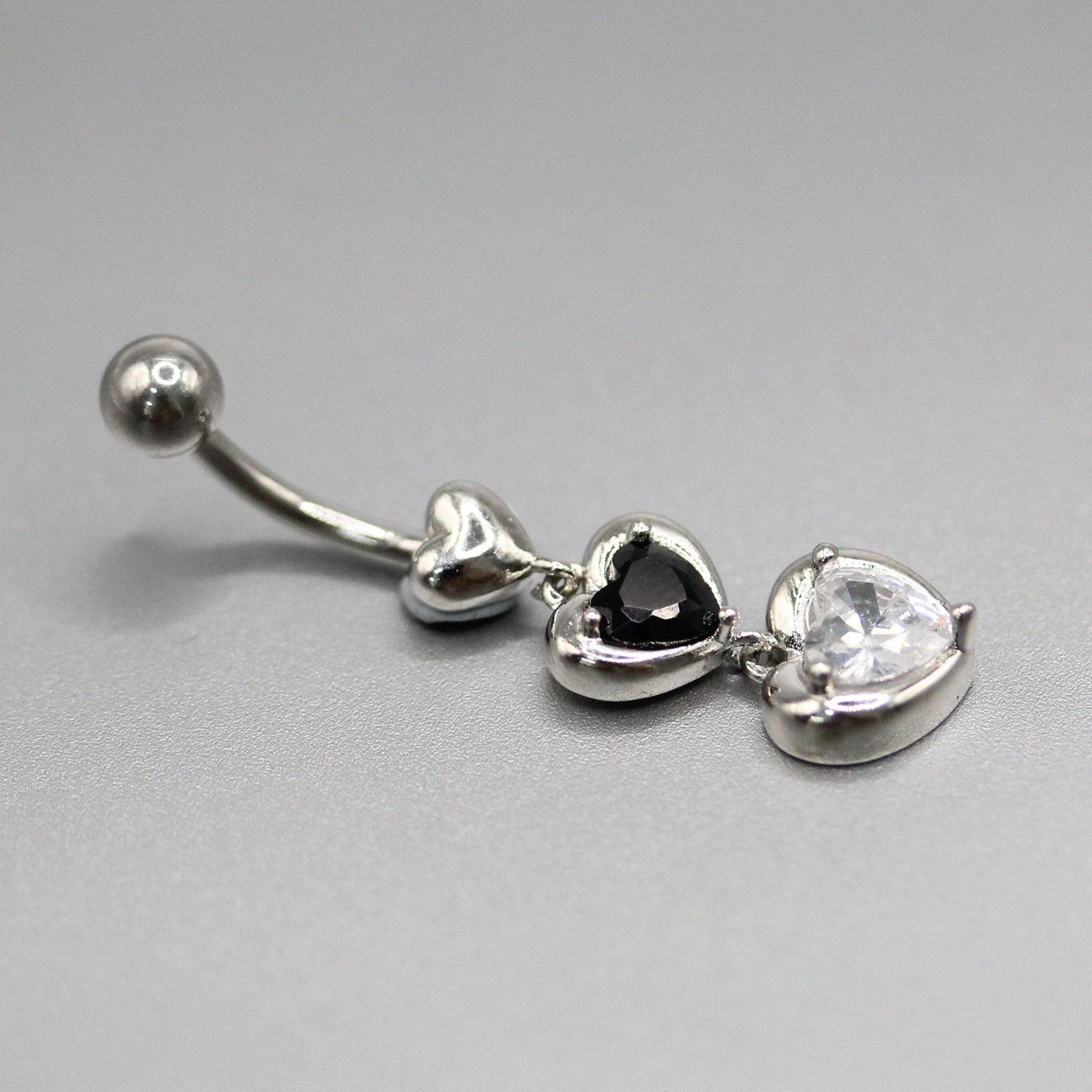 Steel Black Heart Belly Bar