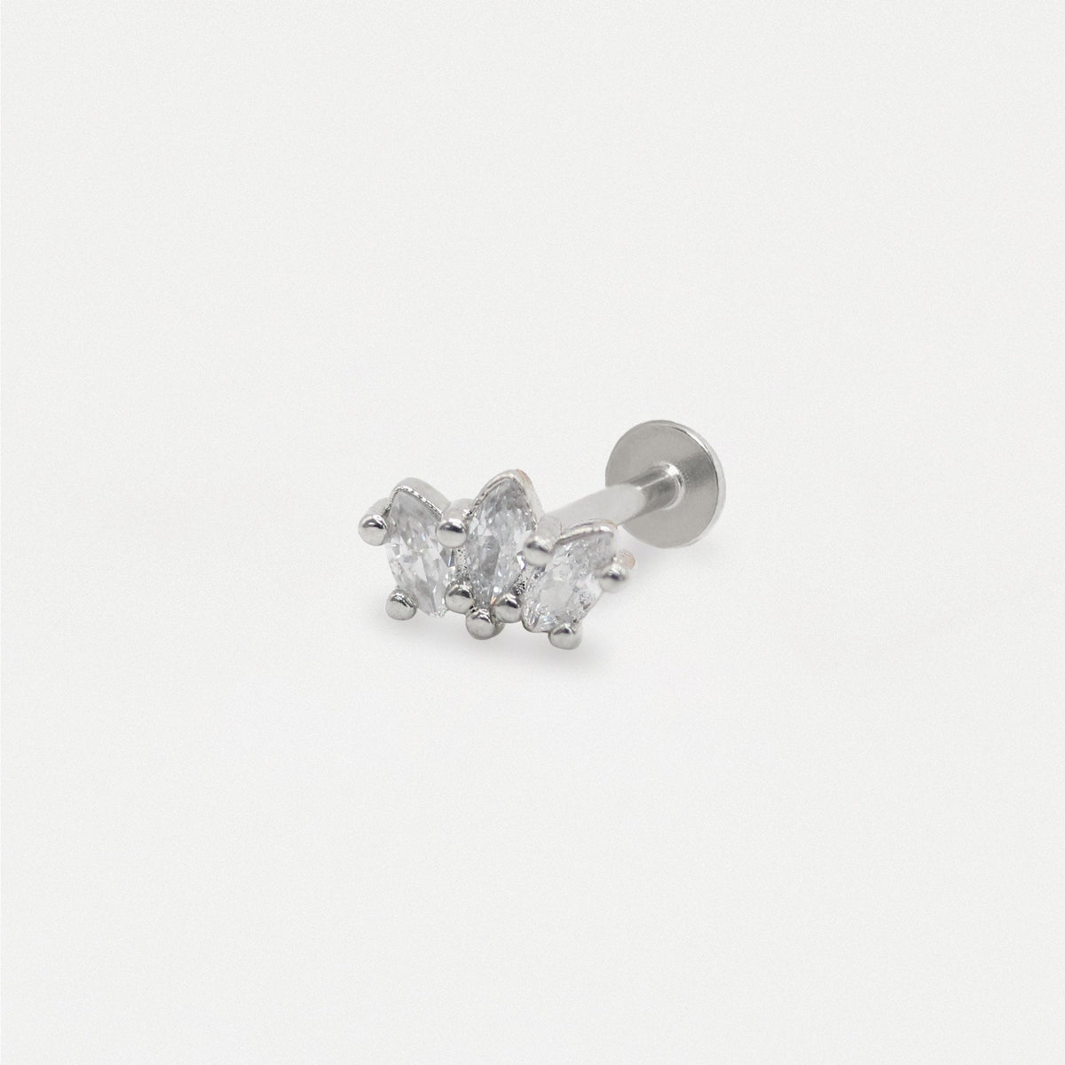 Steel Tiny Crown Labret - Internally Threaded