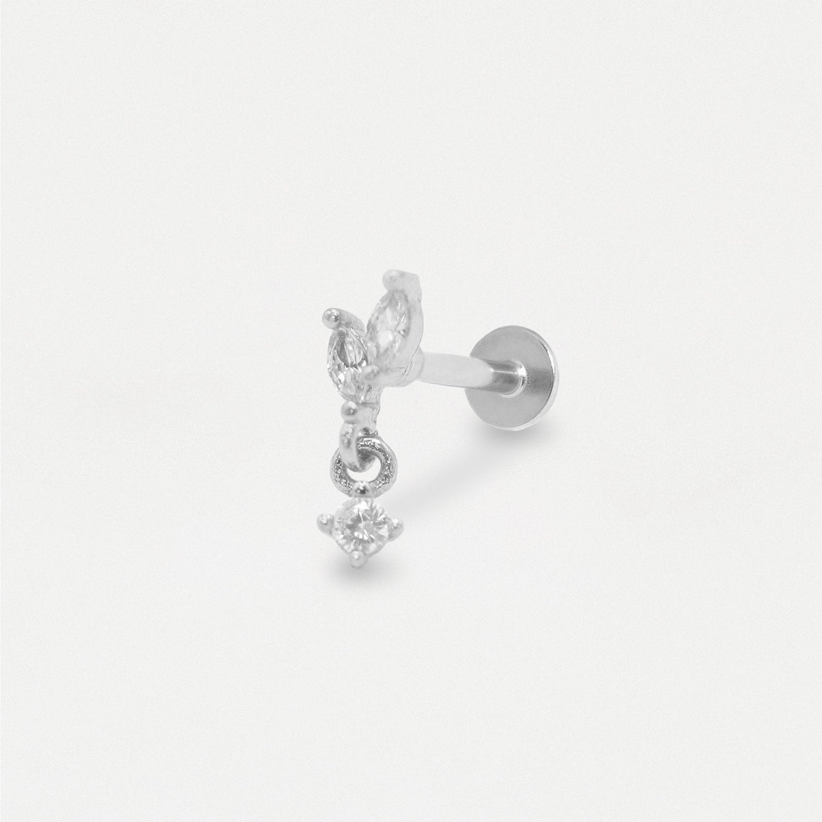 Steel Teardrops Labret - Internally Threaded
