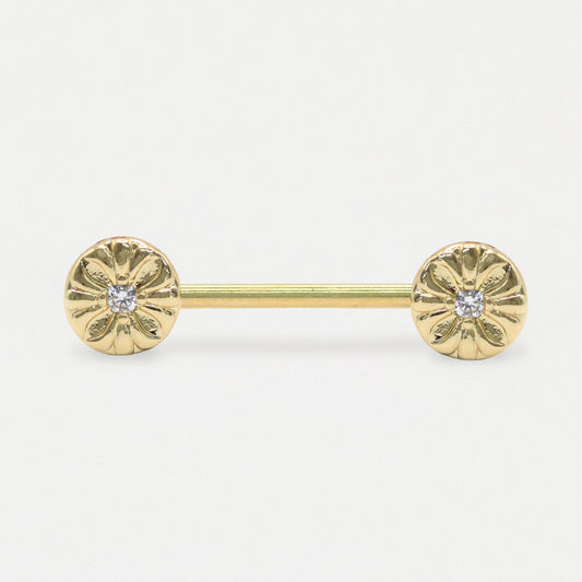 Steel Flower Duet Nipple Bar