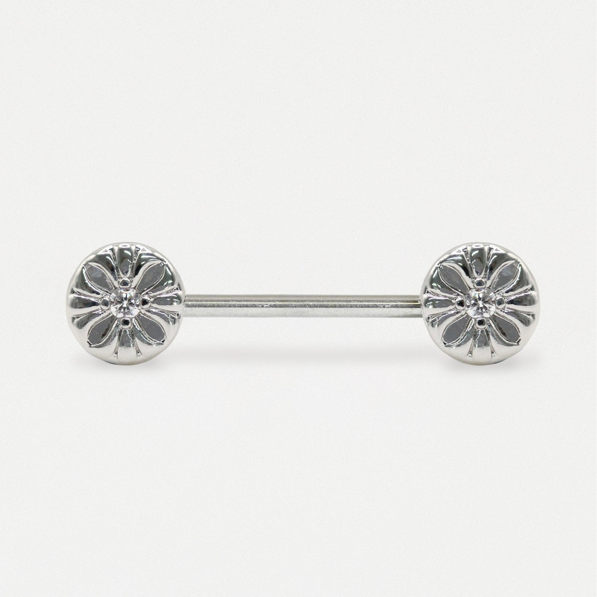 Steel Flower Duet Nipple Bar