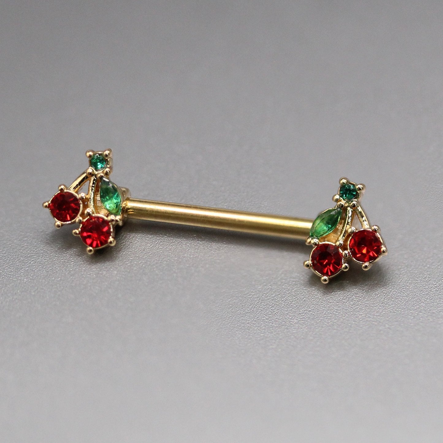 Gold PVD Steel Sweet Cherry Nipple Bar