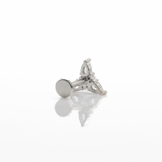 Steel Crystal Marquise Fan Labret
