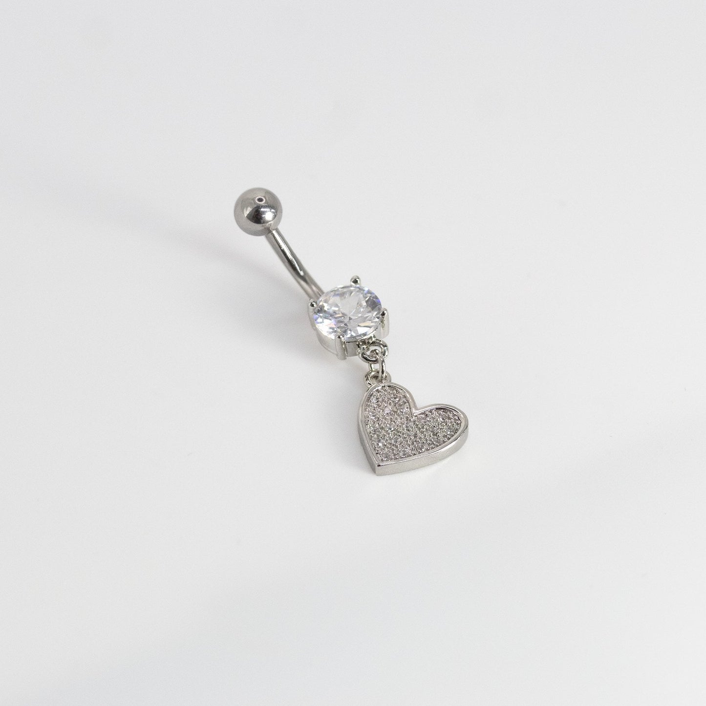 Steel Passionate Heart Belly Bar