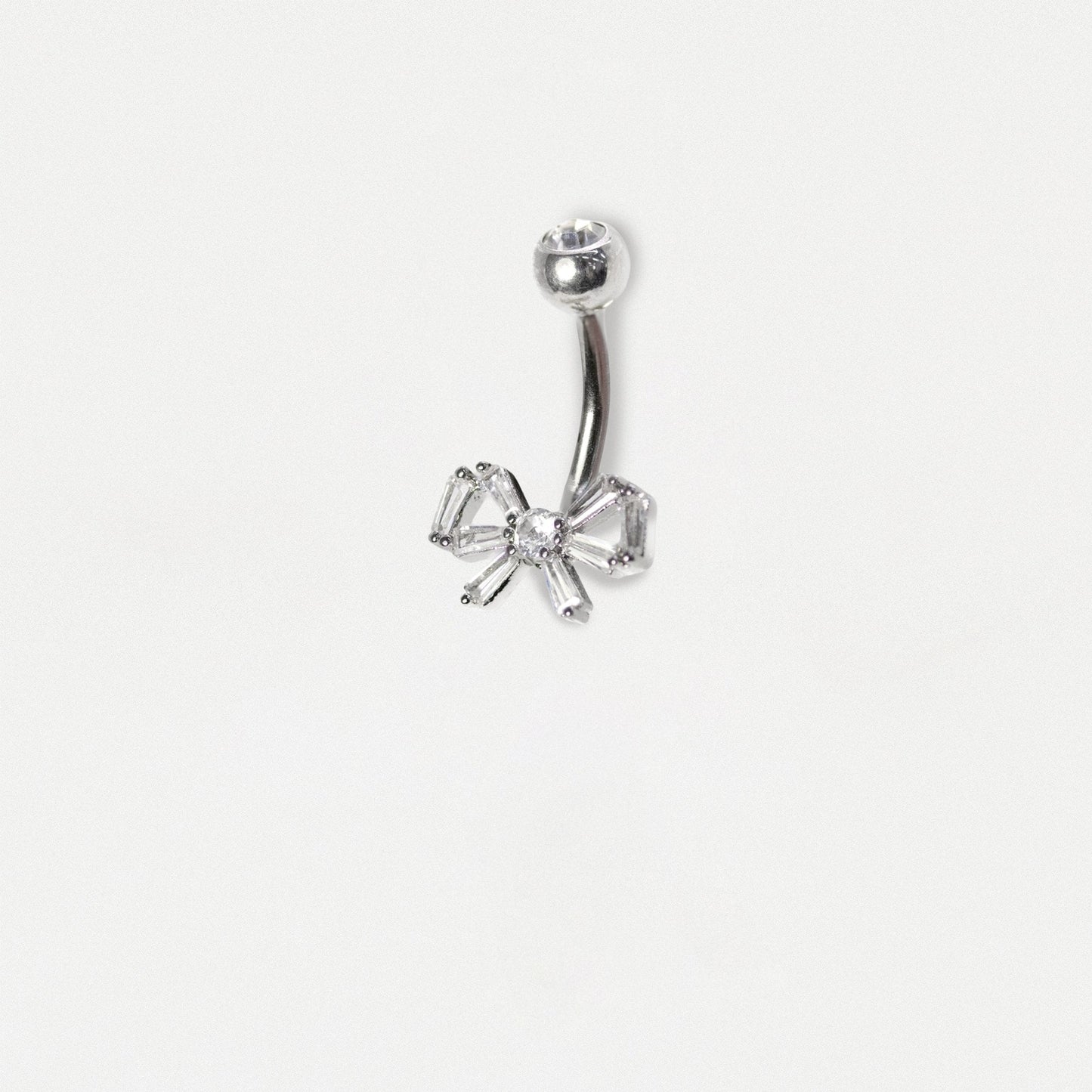 Steel Petite Ribbon Belly Bar
