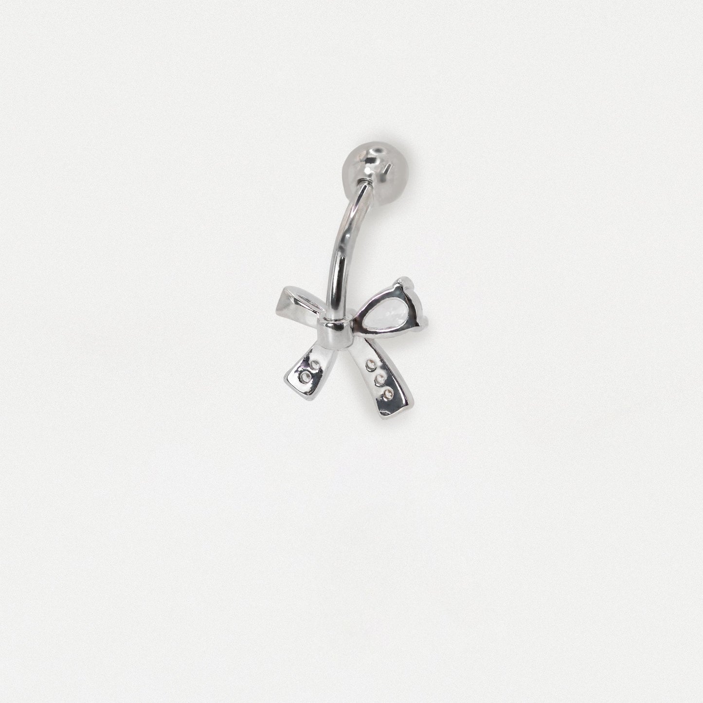 Steel Asymmetric Crystal Bow Belly Bar
