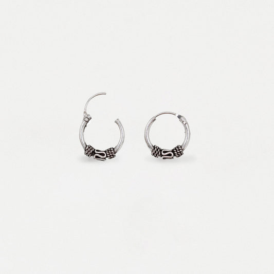 Silver Bali Hoops - 10mm