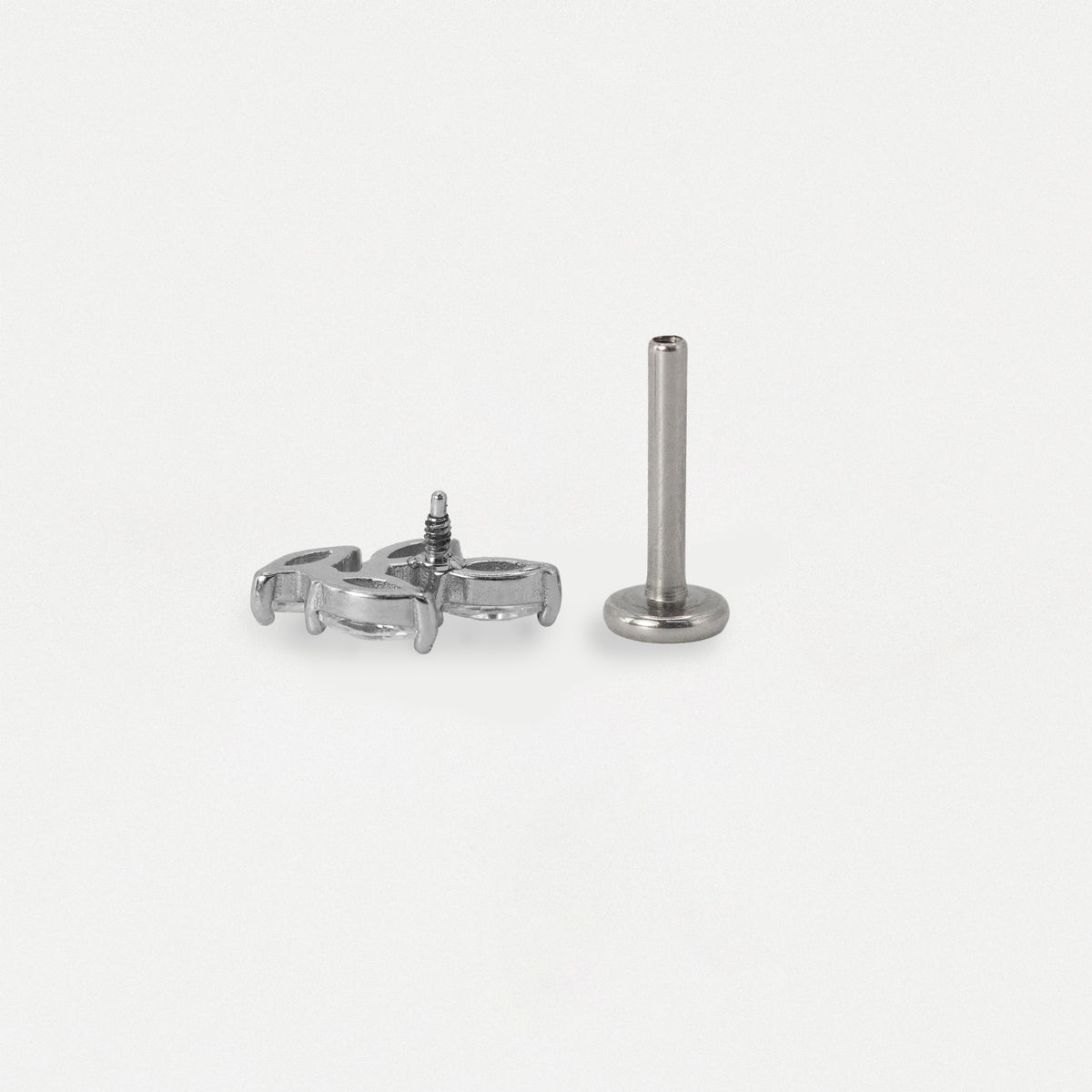 Steel Crystal Marquise Vine Flat Back Labret - Internally Threaded