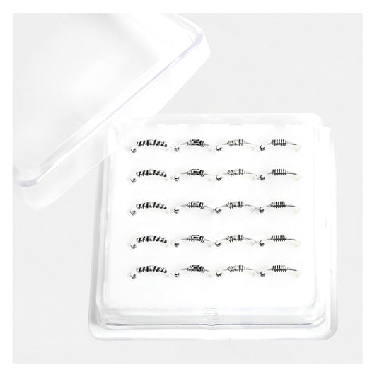 Silver Bali Style Nose Ring - 10mm