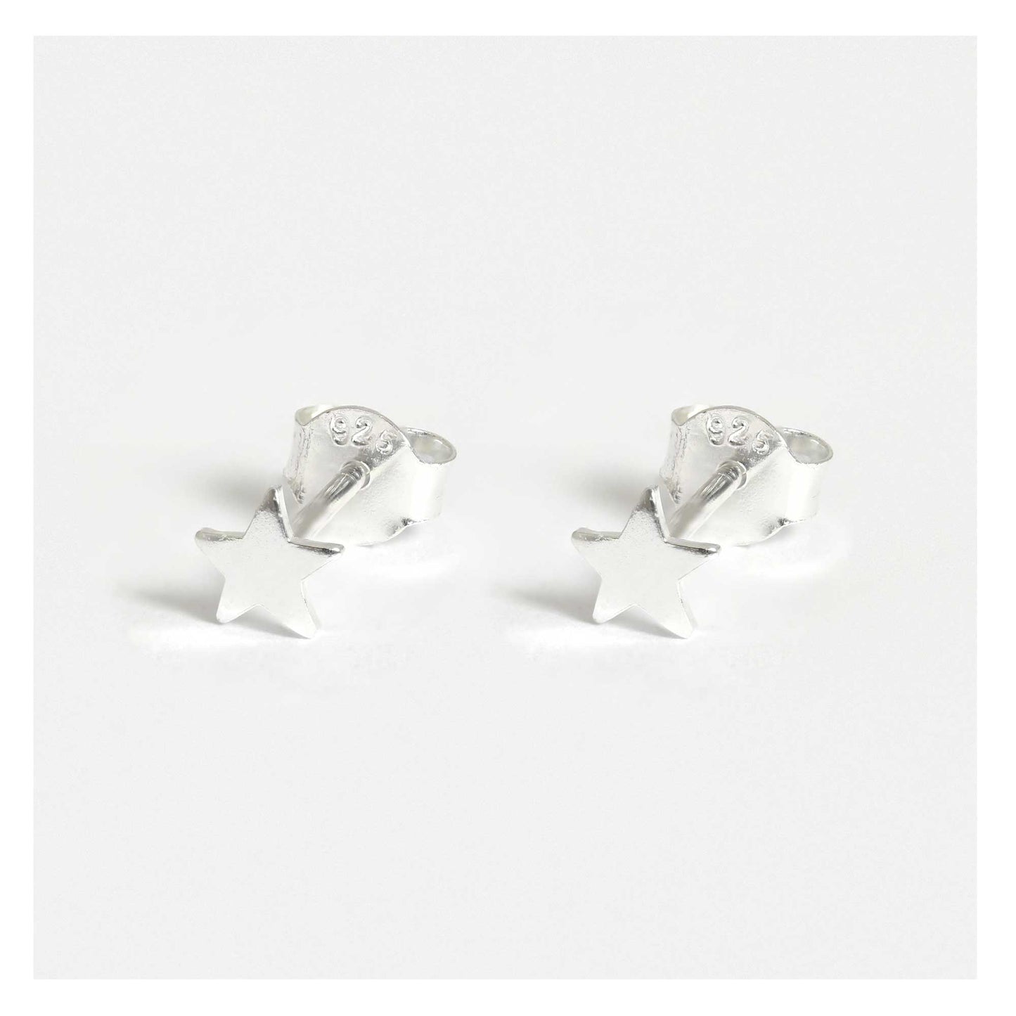 Silver Star Ear Studs