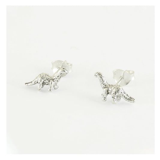 Silver Dinosaur Stud