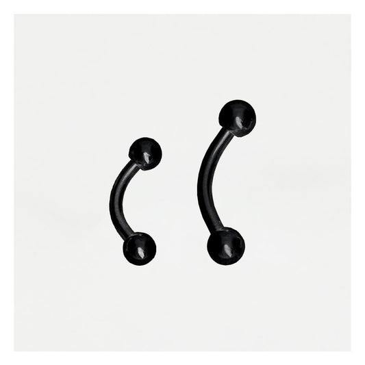 Black PVD Steel Curved Barbell - 1.2mm