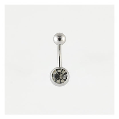 Steel Single Jewelled Belly Bar