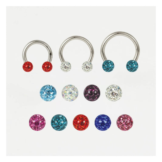 Steel Disco Ball Horseshoe / Circular Barbell (CBB) - 1.2mm