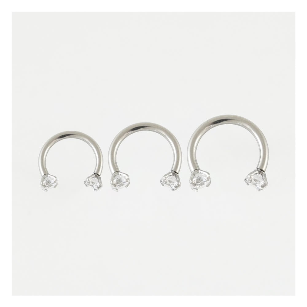 Steel Jewelled Horseshoe (CBB) - 1.2mm