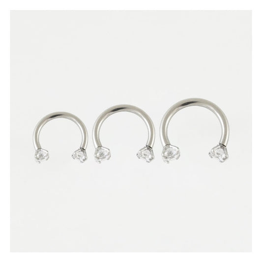 Steel Jewelled Horseshoe (CBB) - 1.2mm