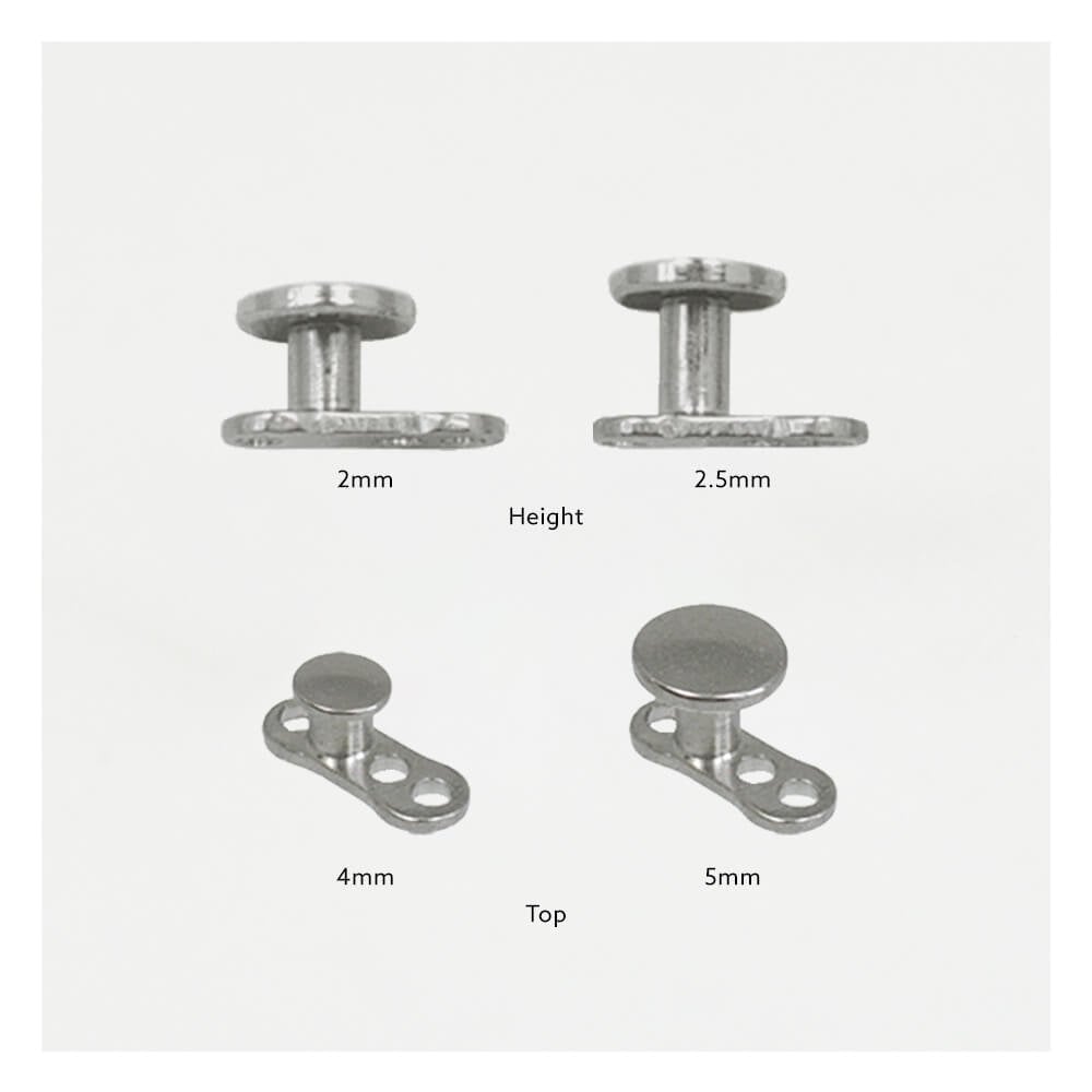 Dermal Anchor with Flat Disc Top