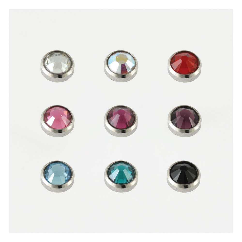 Jewelled Flat Dermal Anchor Top